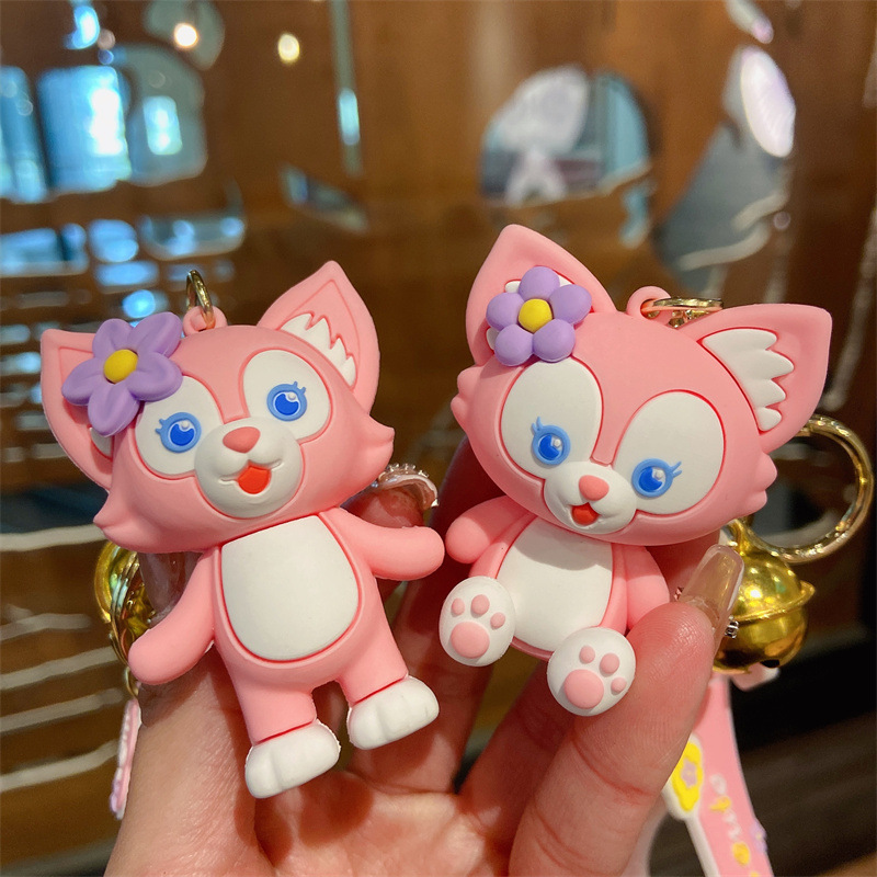 Cartoon Epoxy Ling Na Bei Er Little Fox Doll Keychain Female Cute Exquisite Car Key Chain Couple Pendant