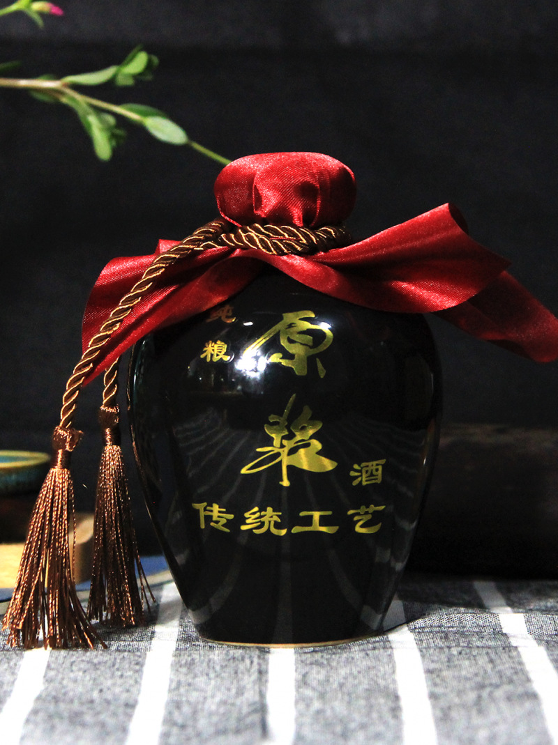 iz4a存酒坛子老式密封陶瓷一斤原浆酒瓶子空酒瓶2斤3斤5斤10斤装