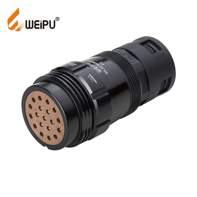 weipu威浦圆形连接器 pg29塑料软管插孔插头 wl52k19tad Ⅰ ip66