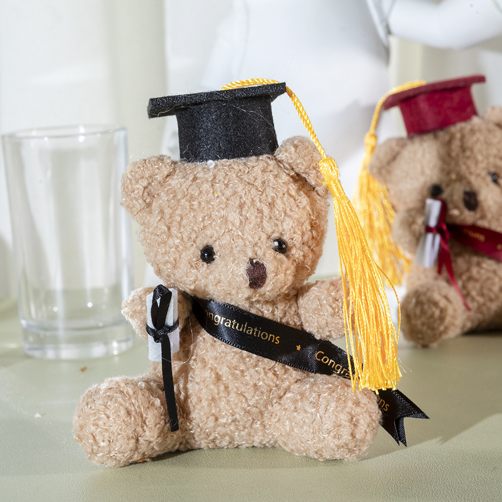 Graduation Bear Doctorial Hat Bear Doctor Bear Plush Toy Bachelor Teddy Bear Doll Logo Graduation Commemorative Gift