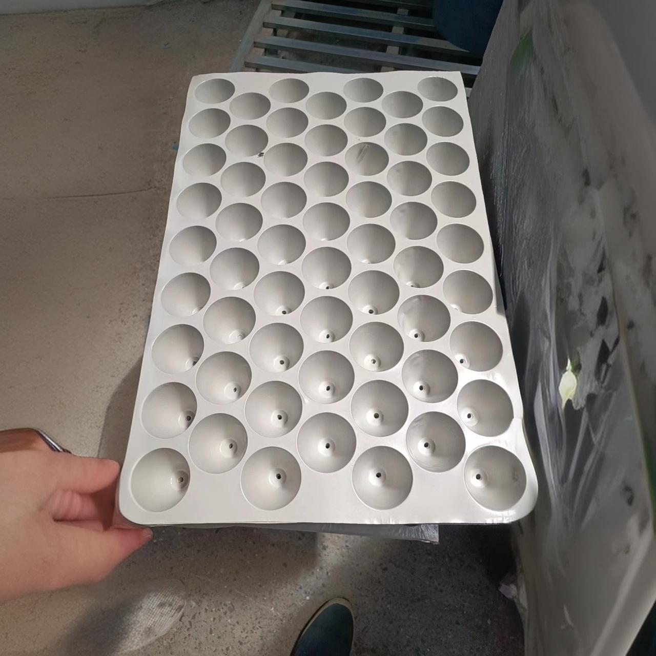 塑料水稻育秧盘插平盘塔式手抛稻苗秧盘谷物育苗盆透明 60 孔