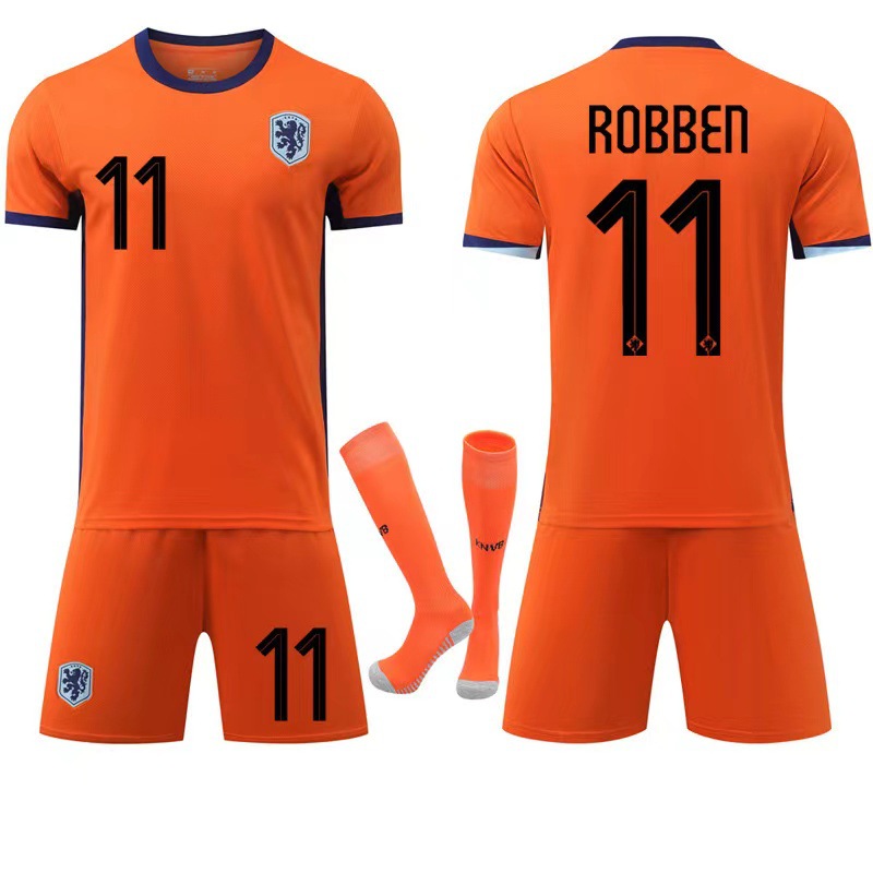 2425荷兰主场4号范迪克欧洲杯足球服10德佩11罗本橙球衣-阿里巴巴