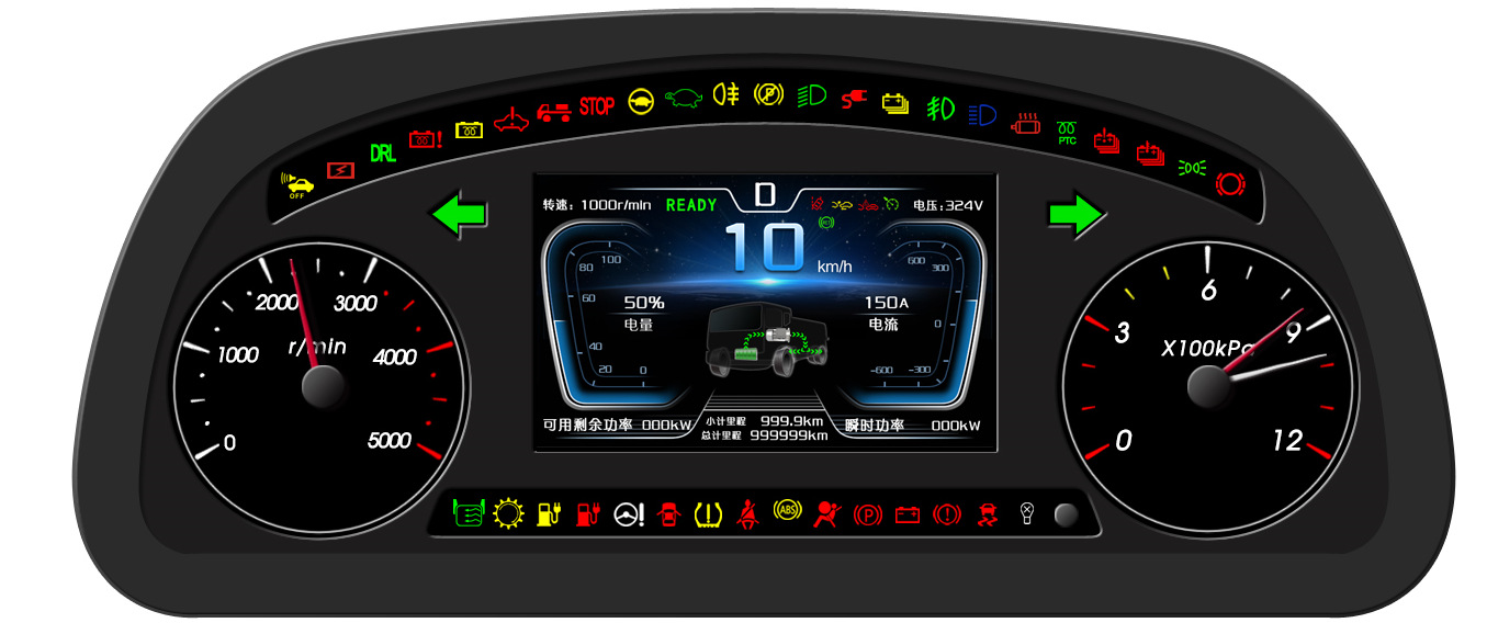 电动汽车仪表高清分辨率tft显示屏-阿里巴巴