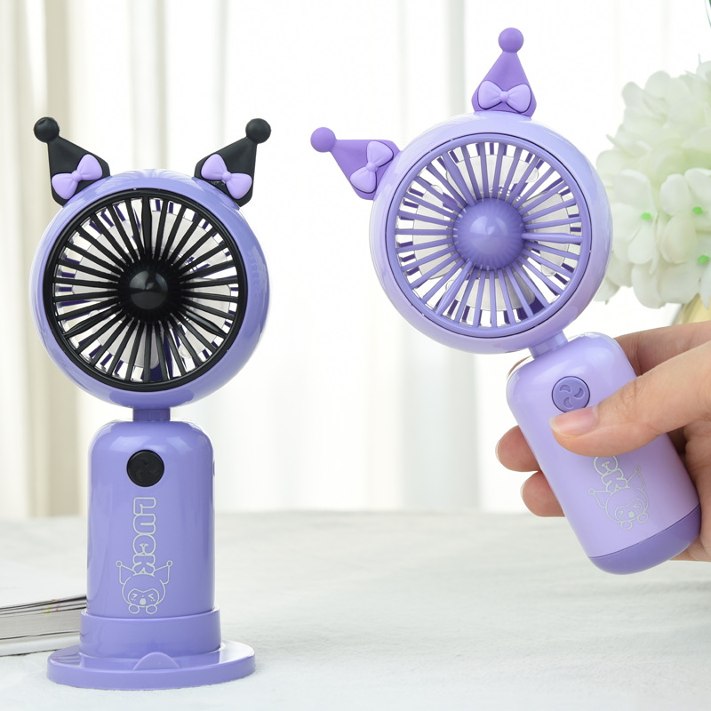 2024 New Product with Mobile Phone Holder Small Handheld Fan USB Charging Outdoor Carry Cooling Fan Southeast Asia