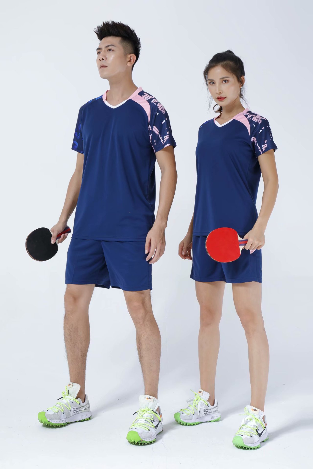 夏季情侣短袖乒乓球服套装男女款童装快干透气比赛训练服羽毛球服