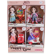 新款公主娃娃角色扮演自行车女孩购物过家家玩具幼儿园儿童节礼物