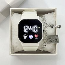 C5-13 LED Electronic Watch Luminous Life Waterproof Square L