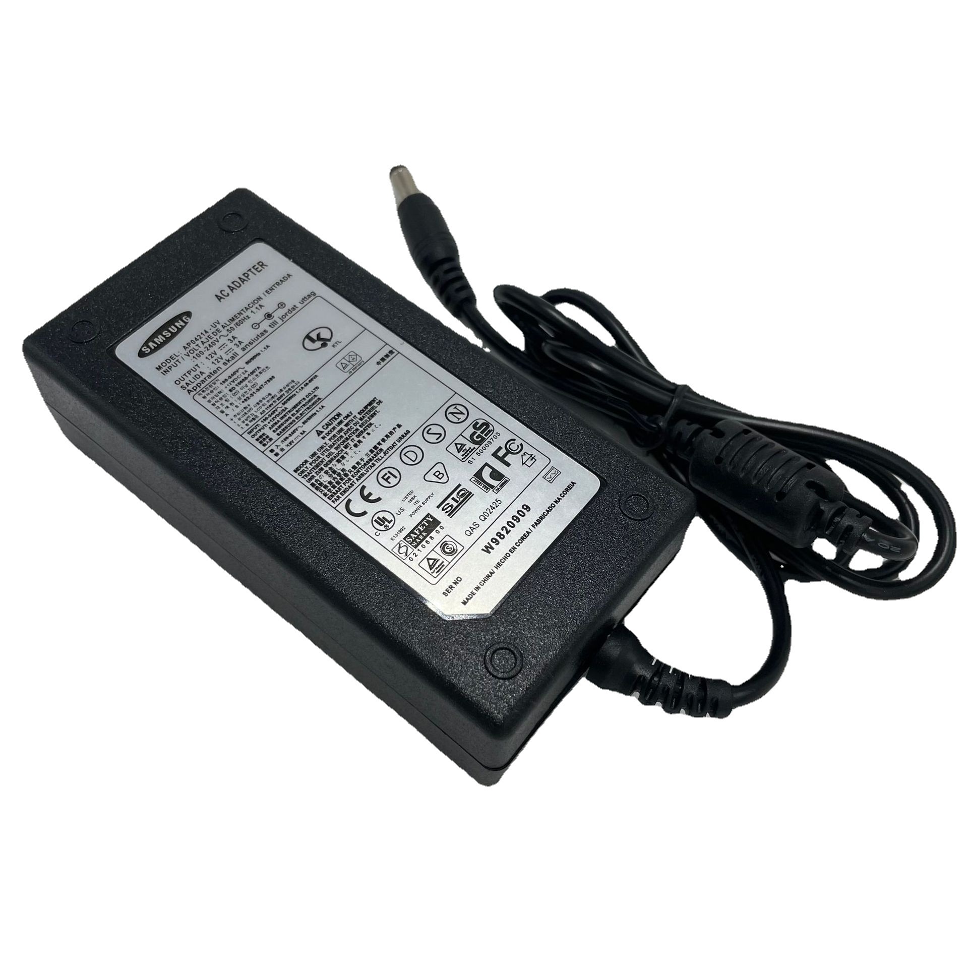 适用于三星12v3a电源适配器led灯箱灯带电源显示器液晶屏幕充电线