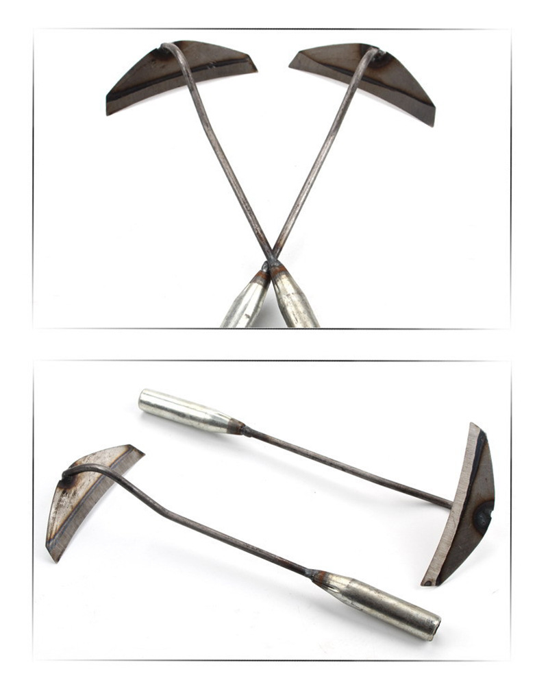 五金工具批发铁把草锄月牙空心弧形小锄头家用园林锄草半圆小锄头