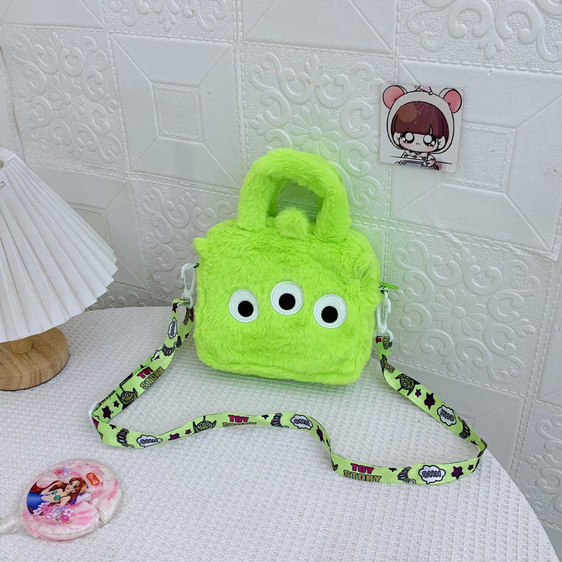 New Cartoon Cute Moetry Baby Plush Crossbody Bag Girl's Crossbody Pouch Western Style Funny Girl Handbag Fashion