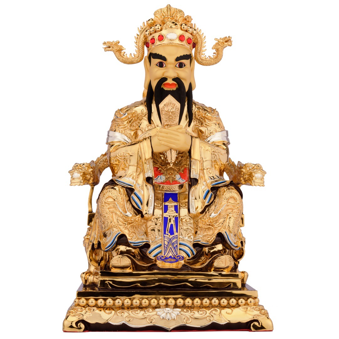 台湾盛凡铜鎏金五爷菩萨神佛像批发家用佛堂佛教用品批发工艺品