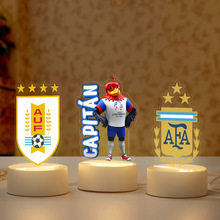 2024美洲杯装饰阿根廷足球周边夜灯摆件夜灯巴西吉祥物氛围布置