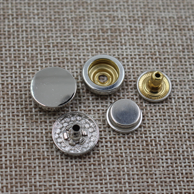 现货锌合金501四件套钮扣挂镀平面按扣503四合扣大衣夹克急钮辅料