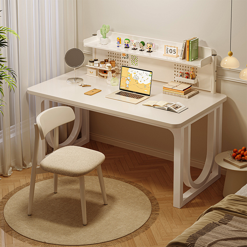 Computer Desk Desktop Home Girls' Bedroom Desk Student Study Writing Desk Simple White Cream Style Desk