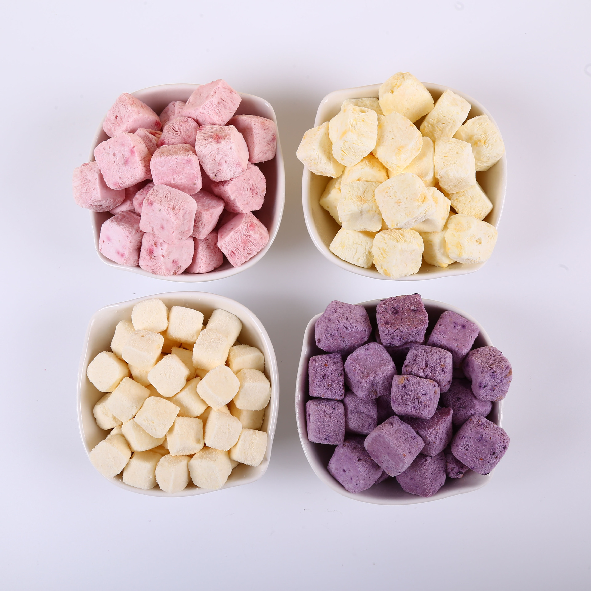 果味燕麦片材料冻干酸奶块 固体干吃代餐蓝莓黄桃草莓口味酸奶块