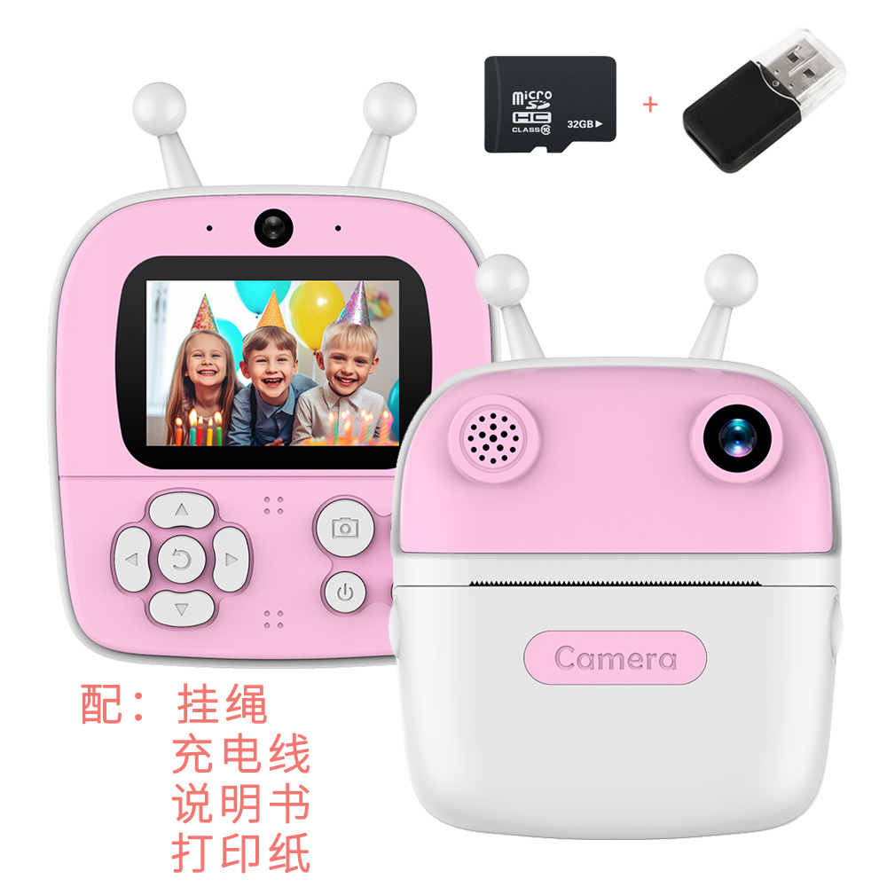 New Q5 Polaroid Children's Camera Printable Hd Dual Camera Comes with Beauty 2.4 Screen with Lanyard Wholesale