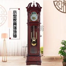 hot立式钟表机械座钟欧式落地钟小型客厅立钟中式复古实木家用钟