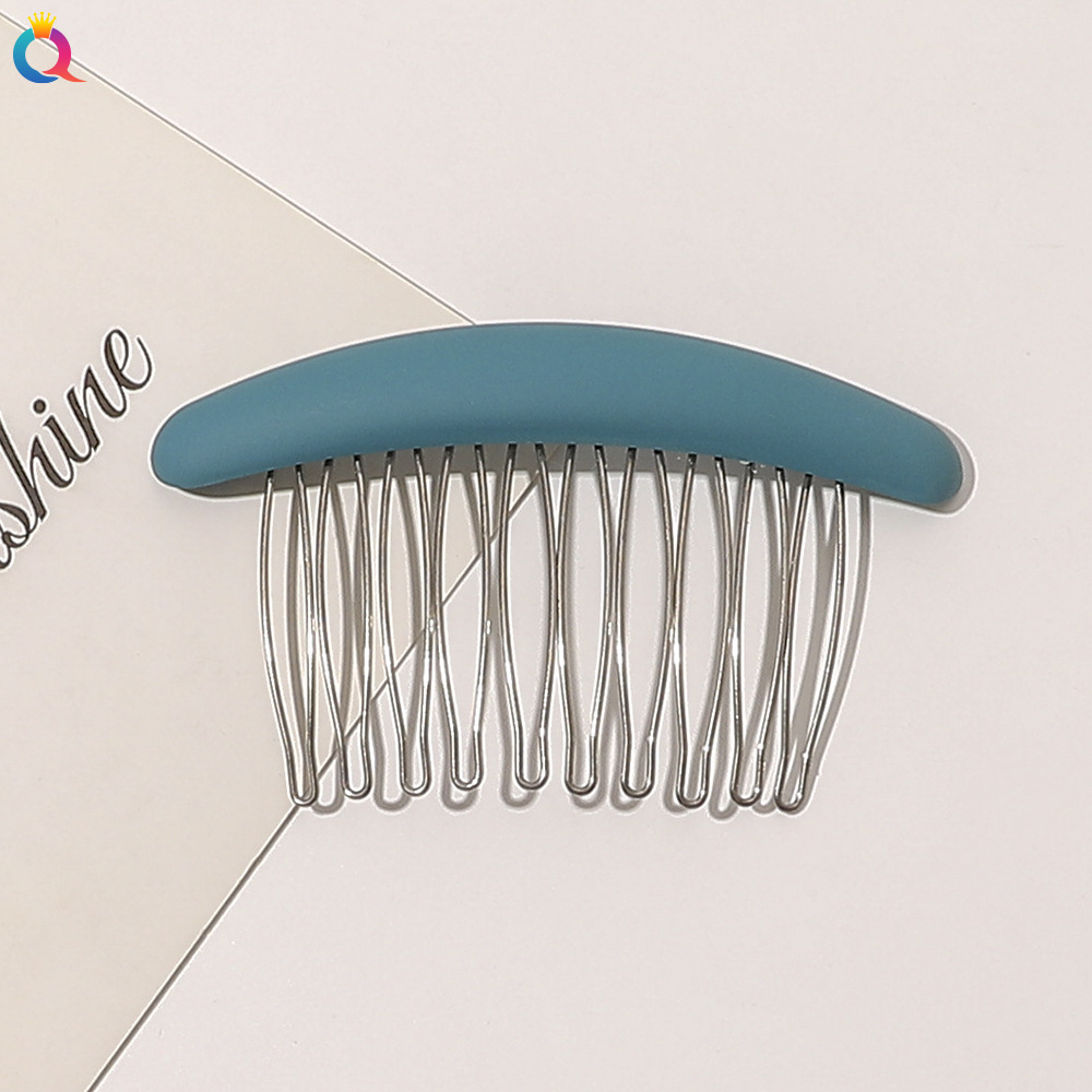 奇阅韩国发梳倒插梳少女感刘海梳发卡防滑盘发后脑勺碎发发钗发饰