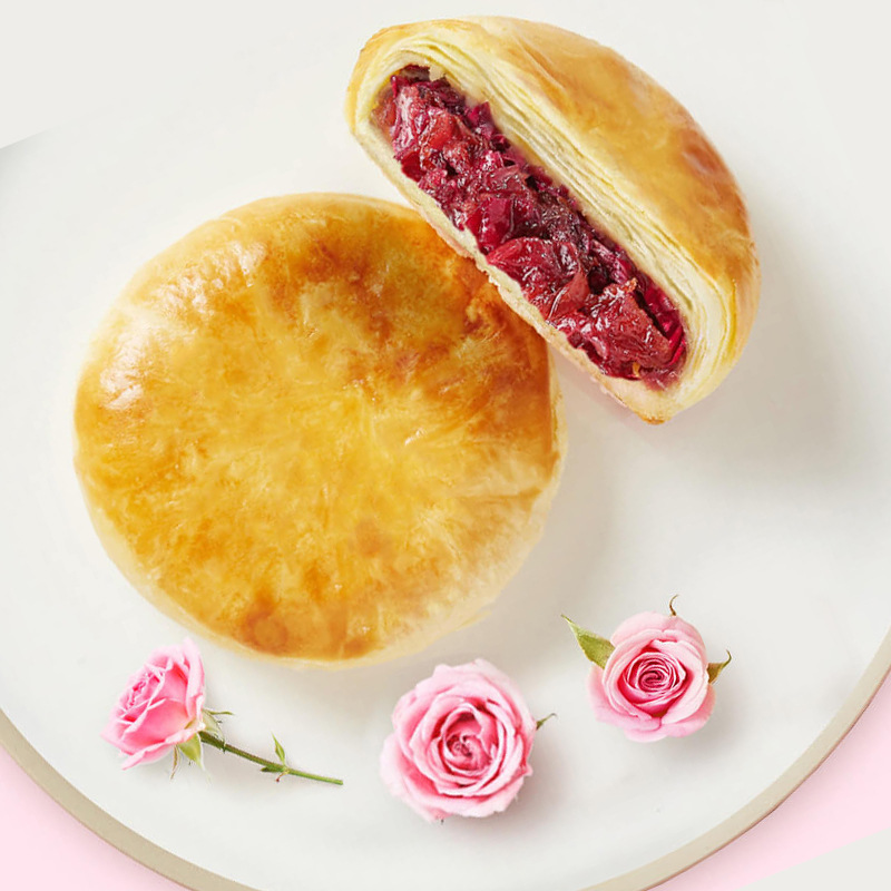 嘉华鲜花饼现烤玫瑰花饼500g云南特产零食小吃休闲食品早餐充饥