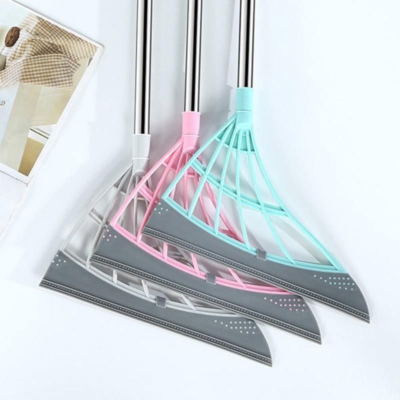 Factory Wholesale Silicone Broom Set Household Bathroom Cleaning Broom Wet and Dry Dual-Use Magic Broom