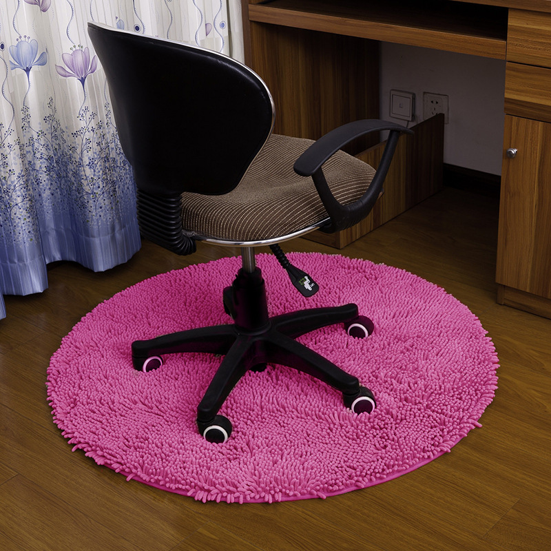 Computer Chair Floor Mat Carpet Bedroom and Household Bedroom Cushions Swivel Chair Floor Mat round Floor Mat Machine Washable