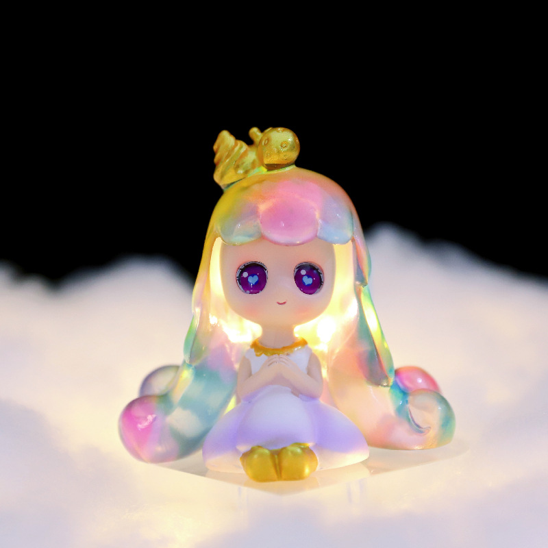 梦之精灵惊喜拆盒渐变带灯少女心ins玩偶公仔手办树脂礼品批发
