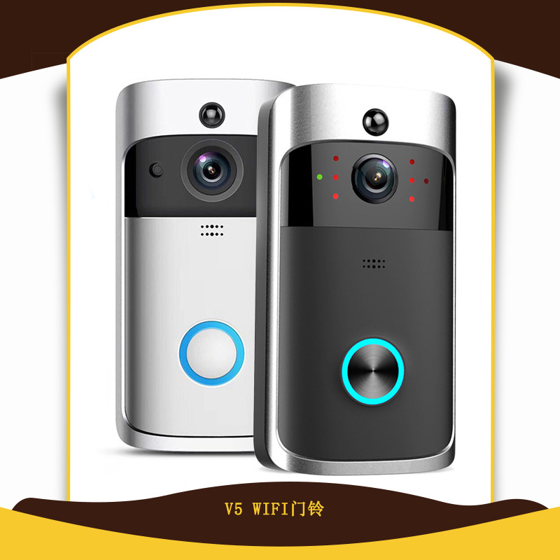 V5 WIFI可视门铃无线远程监控智能可视对讲监控门铃WIFI门铃高清