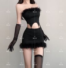 欧美酒吧dj女团gogo领舞台DS表演服夜场女bgo点舞服性感黑色套装