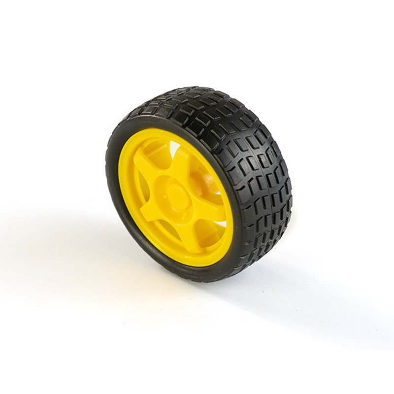 智能小车底盘玩具车轮 智能车 机器人 tt减速电机轮子 轮胎-阿里巴巴