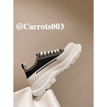 【Carrots】帆布鞋女2023新款休闲松糕厚底小白饼干鞋增高老爹鞋