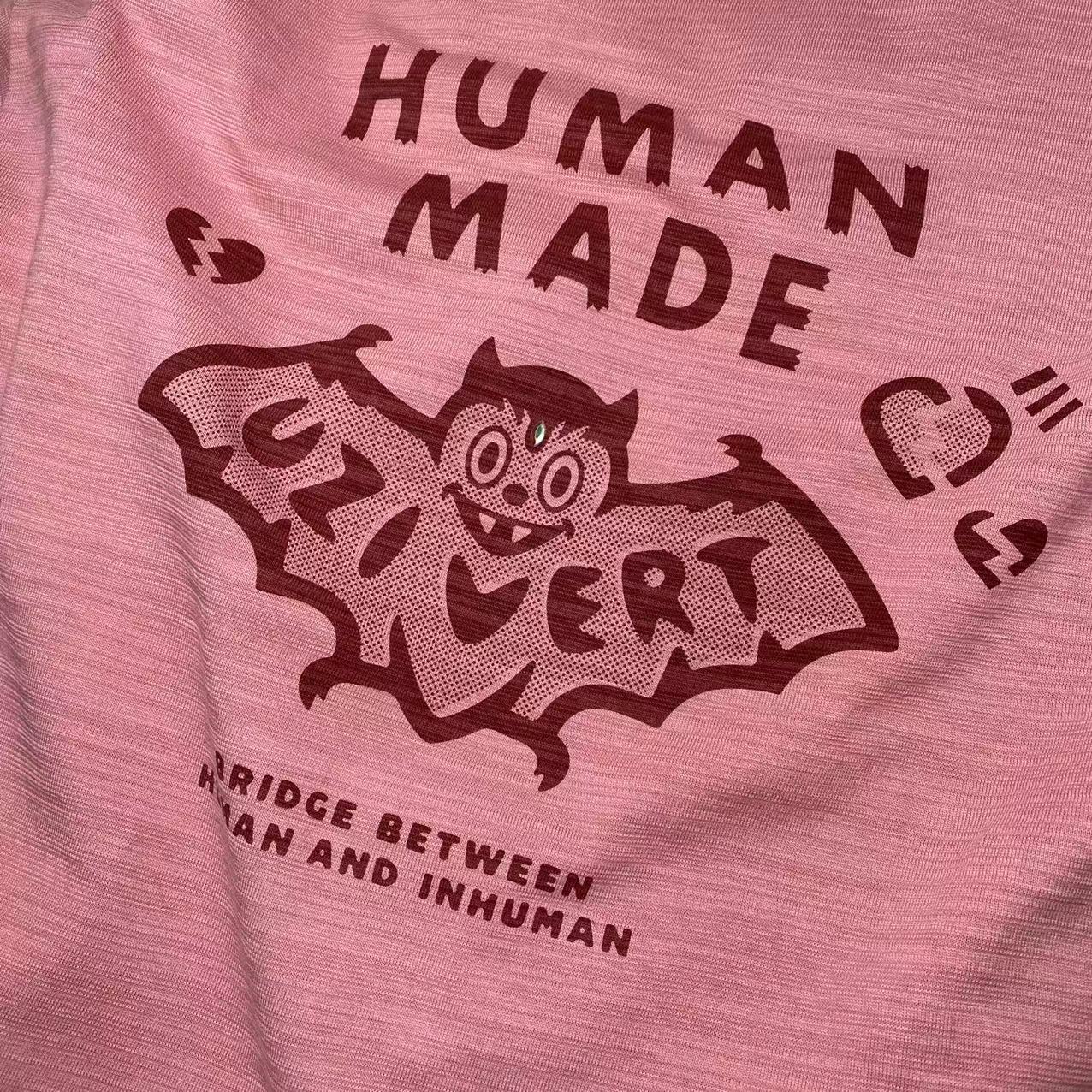 一件代发日潮human made蝙蝠短袖t恤 uzi vert联名镶钻宝石竹节棉