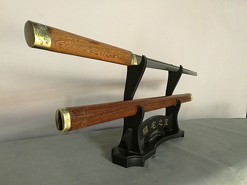 龙泉市刀宝剑 鸡翅木26寸大号直剑 镇宅唐剑 未开刃