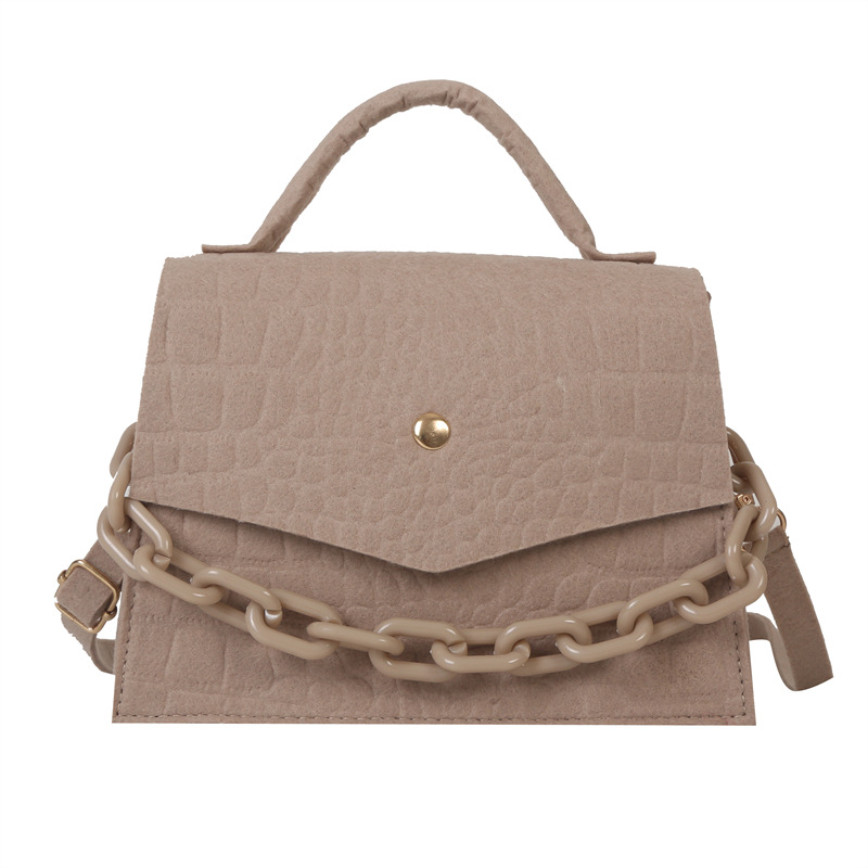 Wholesale Popular Crocodile Pattern Felt Handbag Bag Women's Bag 2023 Summer Street Fashion Chain Shoulder Messenger Bag