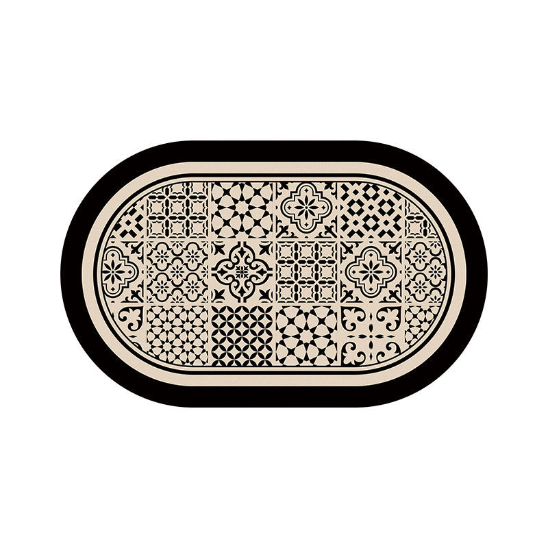 Retro Bathroom Three-Piece Floor Mat Diatom Mud Absorbent Pad Bathroom Non-Slip Floor Mat