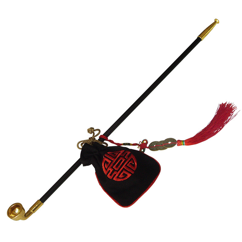 加长型大号烟袋锅子舞台道具纪晓岚旱烟袋复古长烟杆黄铜烟锅