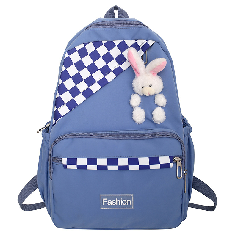 Factory Wholesale New Primary School Student Schoolbag Fashion Plaid Stitching Large-Capacity Backpack Cute Children Backpack