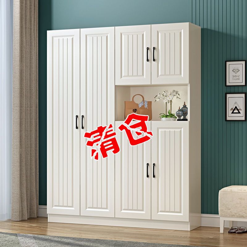 鞋柜一体柜家用实木质门口简易大容量多层架欧式防尘收纳储物批发