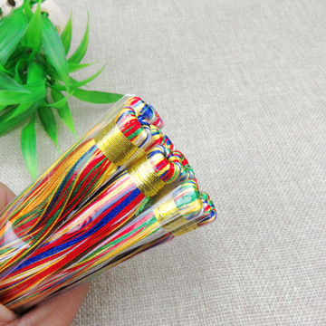 手工编织彩色流苏穗子diy中国结挂件配饰七彩穗子礼品挂饰配件