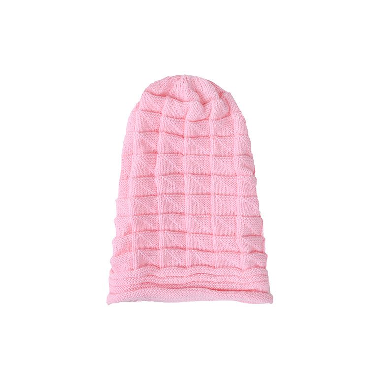 Amazon Hot Lazy Pleated Flanging Sleeve Cap Women's Autumn and Winter Skiing Woolen Cap European and American Outdoor Knitted Hat