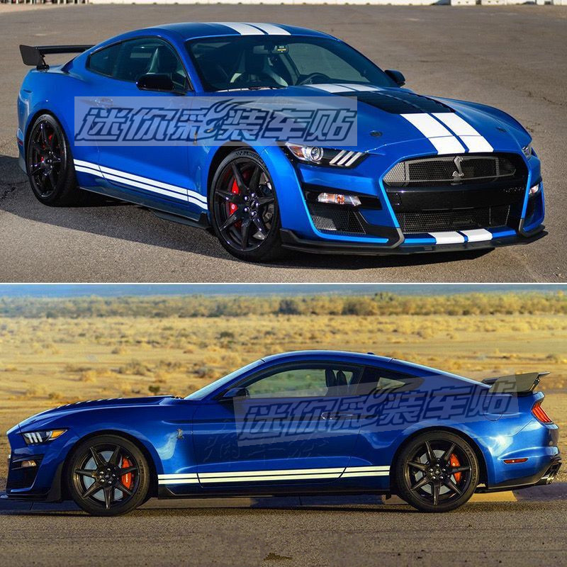 适用于福特野马改装车贴拉花gt个性侧裙平行线机盖贴赛车装饰贴画