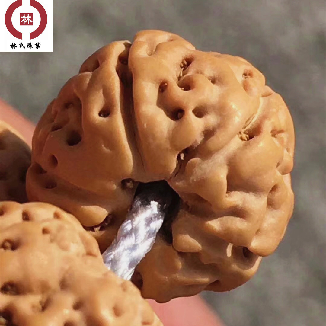 毕业级树神小金刚菩提子108颗梅花桩双龙纹五瓣男士原籽手串佛珠