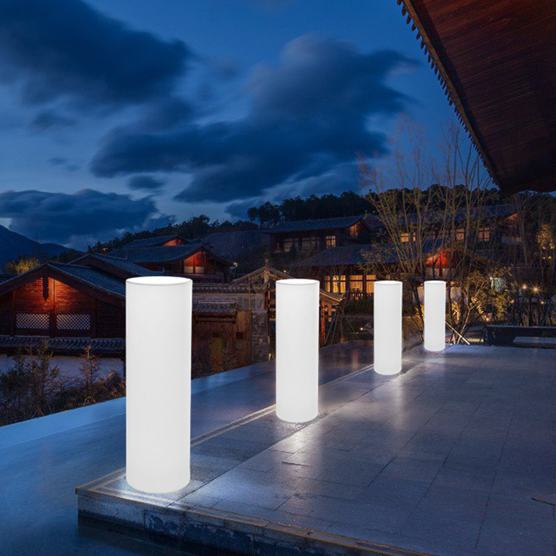 led景观庭院发光圆柱灯户外活动防水灯柱室外别墅花园装饰落地灯