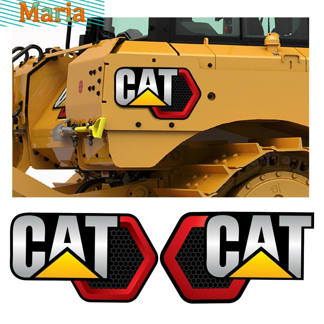 适用于 2x 大型挖掘机 caterpillar 贴纸 cat hugev a4 deco 材料