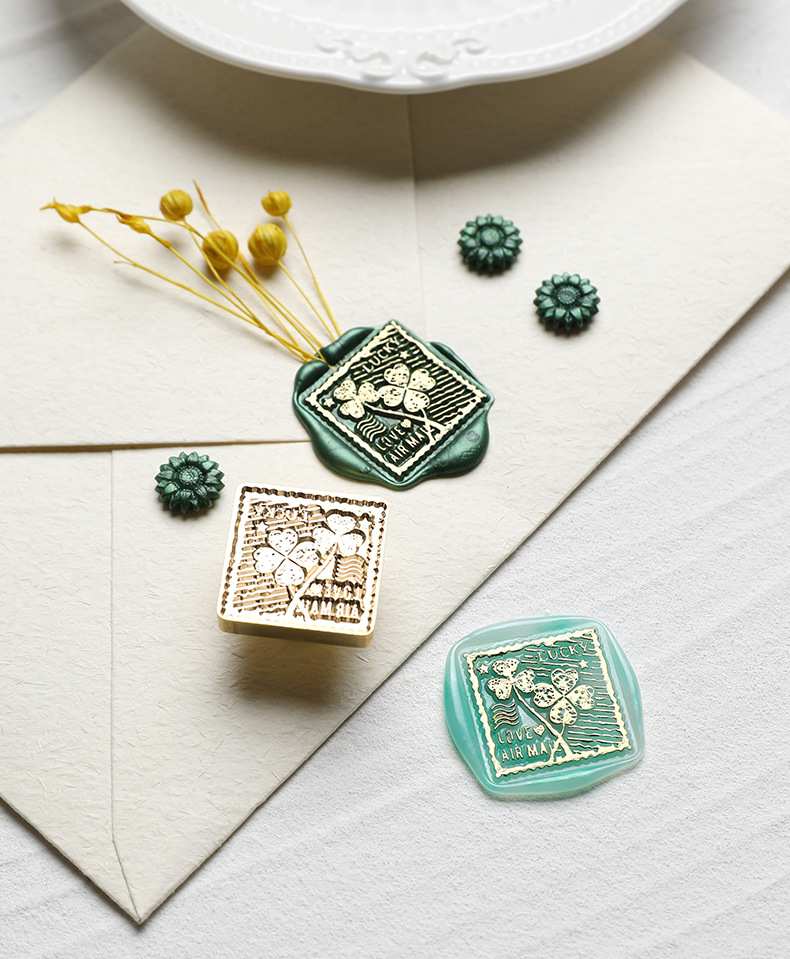 穗迪思火漆铜头2月份新款图案火漆印章火漆蜡 樱花 百合 铃兰