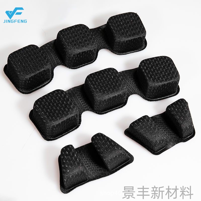 慢回弹记忆海绵贴布热压头盔内衬 eva冷热压一体成型