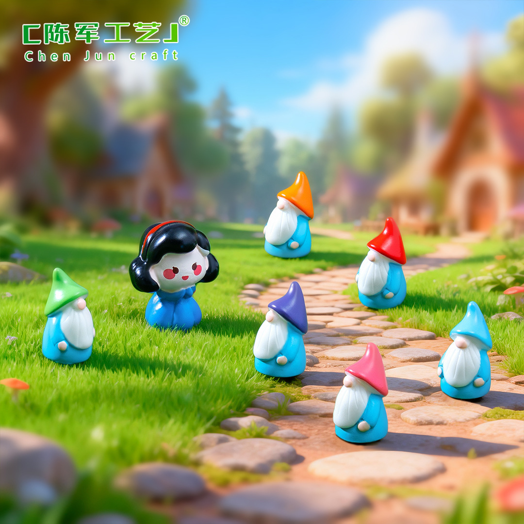 跨境新品微景观公主与小矮人园艺造景配件 diy装饰品车载桌面摆件