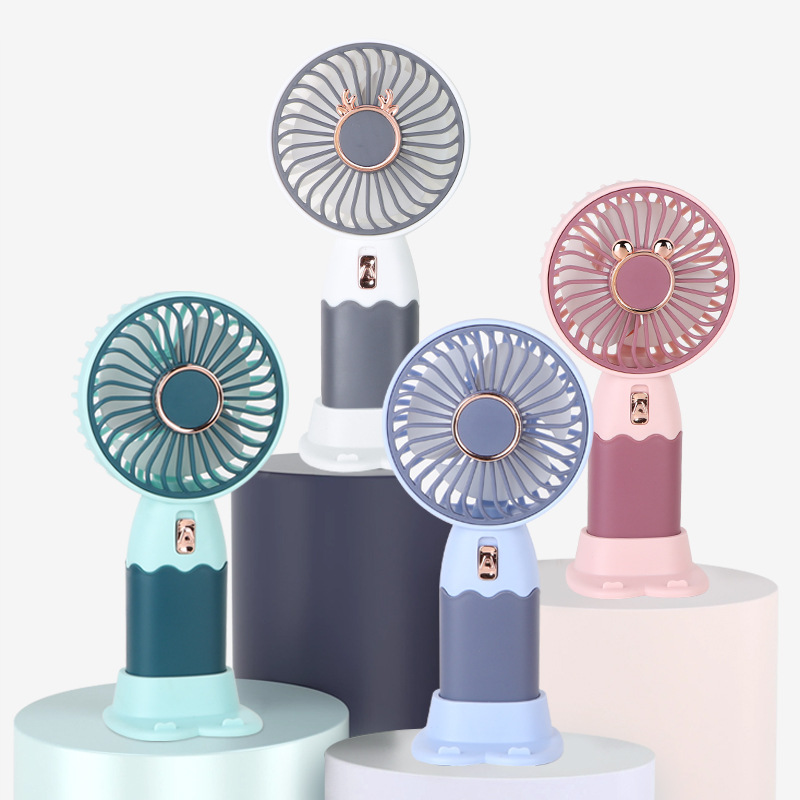 2023 New Handheld Mini Fan Usb Portable Mute Small Gift Student Small Electric Fan Printed Logo