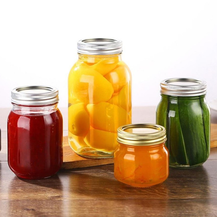 密封罐加厚大口耐热果酱瓶梅森罐家用真空罐头瓶玻璃瓶蜂蜜瓶带盖