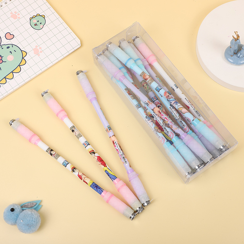 转转笔发光学生初学者超炫荧光旋转笔比赛用笔可书写签字笔带灯笔