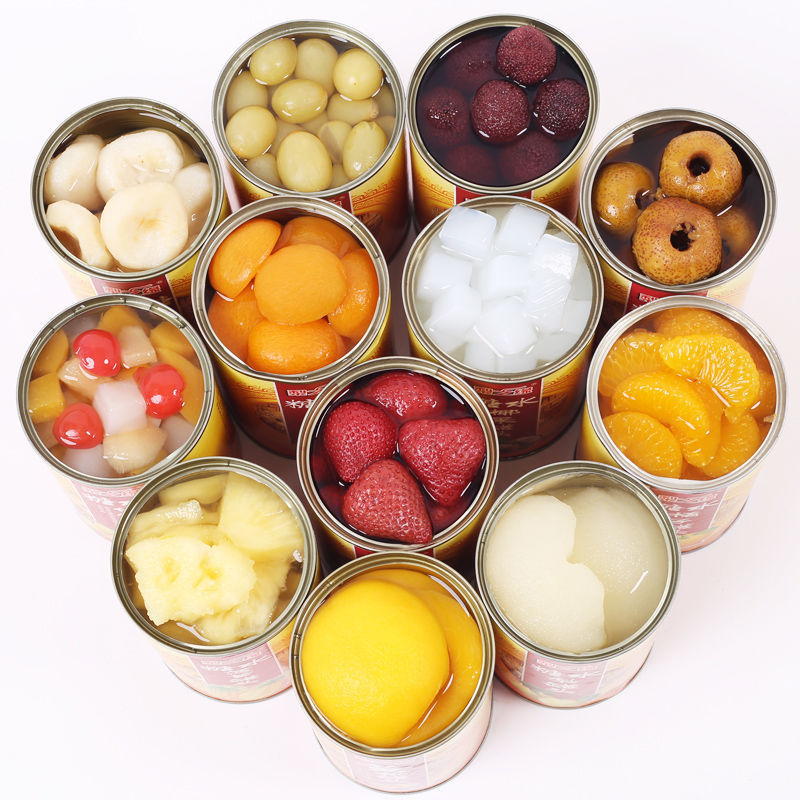 黄桃罐头整箱混合装新鲜水果捞网红零食糖水罐头甜品批发
